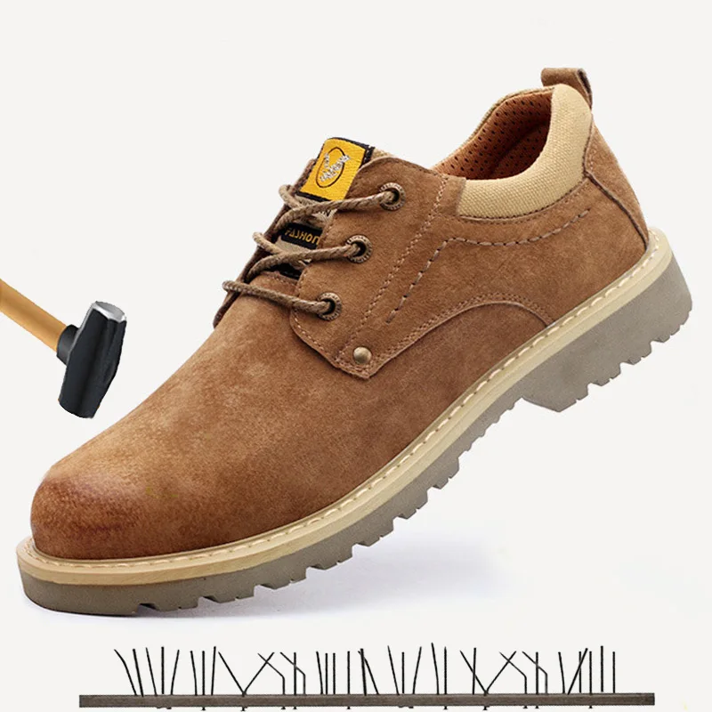 Indestructible Steel Toe Safety Shoes For Mens Anti-smashing Puncture Proof Work Boots New Fashion Genuine Leather Casual Shoes
Indestructible Steel Toe Safety Shoes For Mens Anti-smashing Puncture Proof Work Boots New Fashion Genuine Leather Casual Shoes