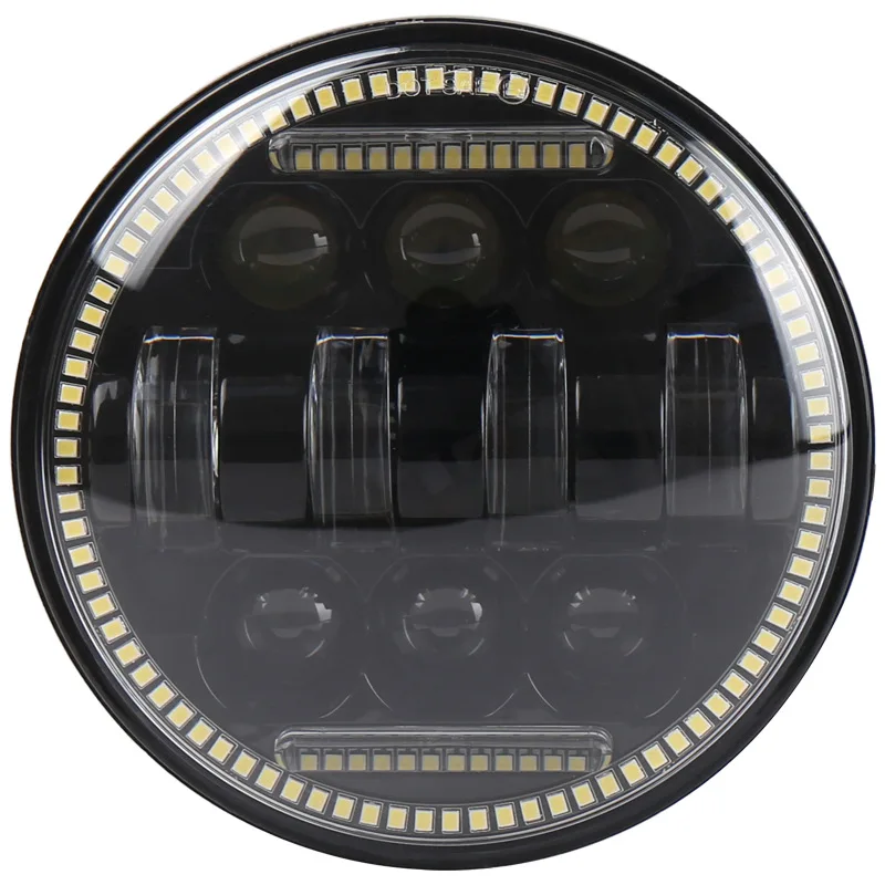 1PCS 5.75 inch new motorcycle lamps with aperture angel eye LED lamp and H4 light 66W motorcycle lamps 
1PCS 5.75 inch new motorcycle lamps with aperture angel eye LED lamp and H4 light 66W motorcycle lamps