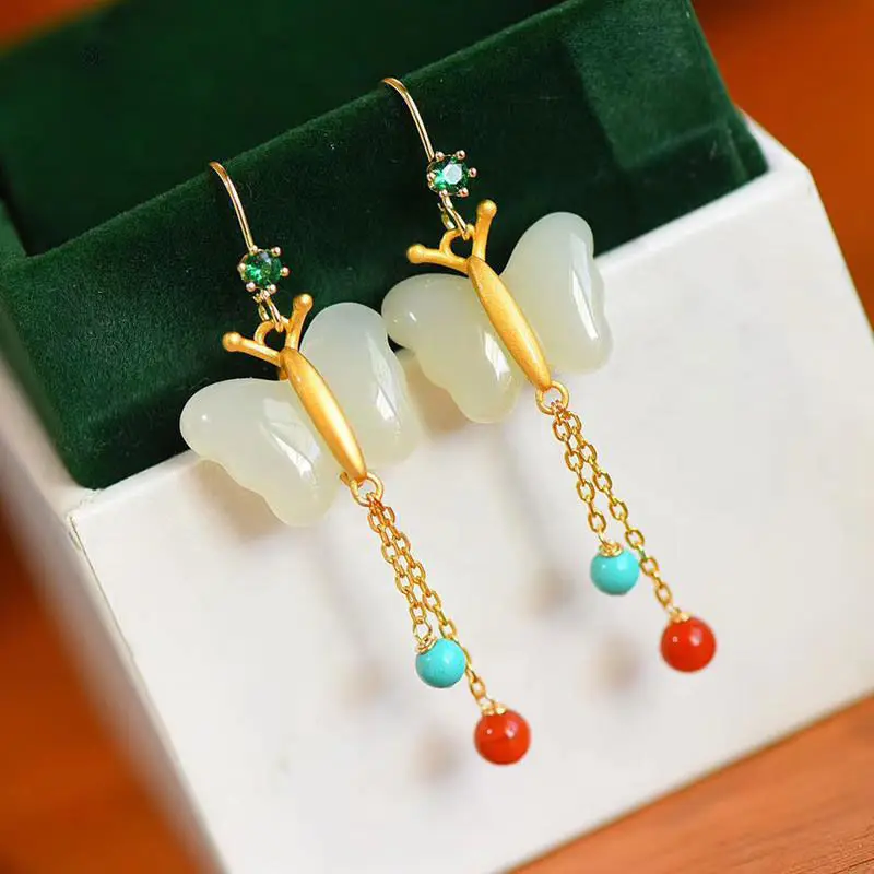 Natural Hotian Jade Pendant Women's Necklace Women's Clavicle Chain 925 Sterling Silver Necklace Women's Niche Clavicle
Natural Hotian Jade Pendant Women's Necklace Women's Clavicle Chain 925 Sterling Silver Necklace Women's Niche Clavicle