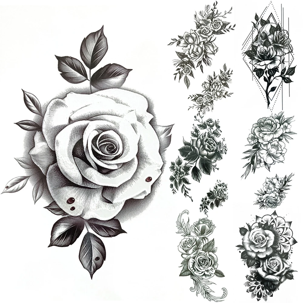 Sketch Peony Temporary Tattoos For Women Paint Black Rosees Daisy Flowers Tattoo Sticker Lily Sweat Pea Bloosom Fake Tatoos Arm
Sketch Peony Temporary Tattoos For Women Paint Black Rosees Daisy Flowers Tattoo Sticker Lily Sweat Pea Bloosom Fake Tatoos Arm