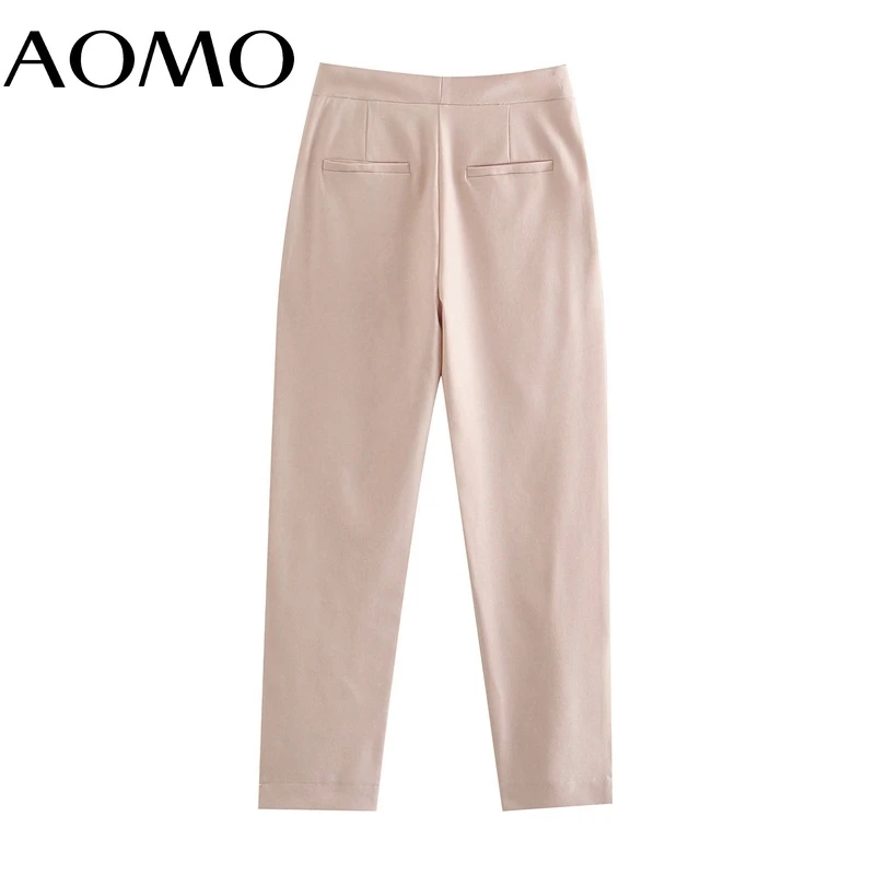AOMO Fashion Women Solid Suit Pants Trousers High Waist Pockets Buttons Office Lady Pants Pantalon QD79A
AOMO Fashion Women Solid Suit Pants Trousers High Waist Pockets Buttons Office Lady Pants Pantalon QD79A