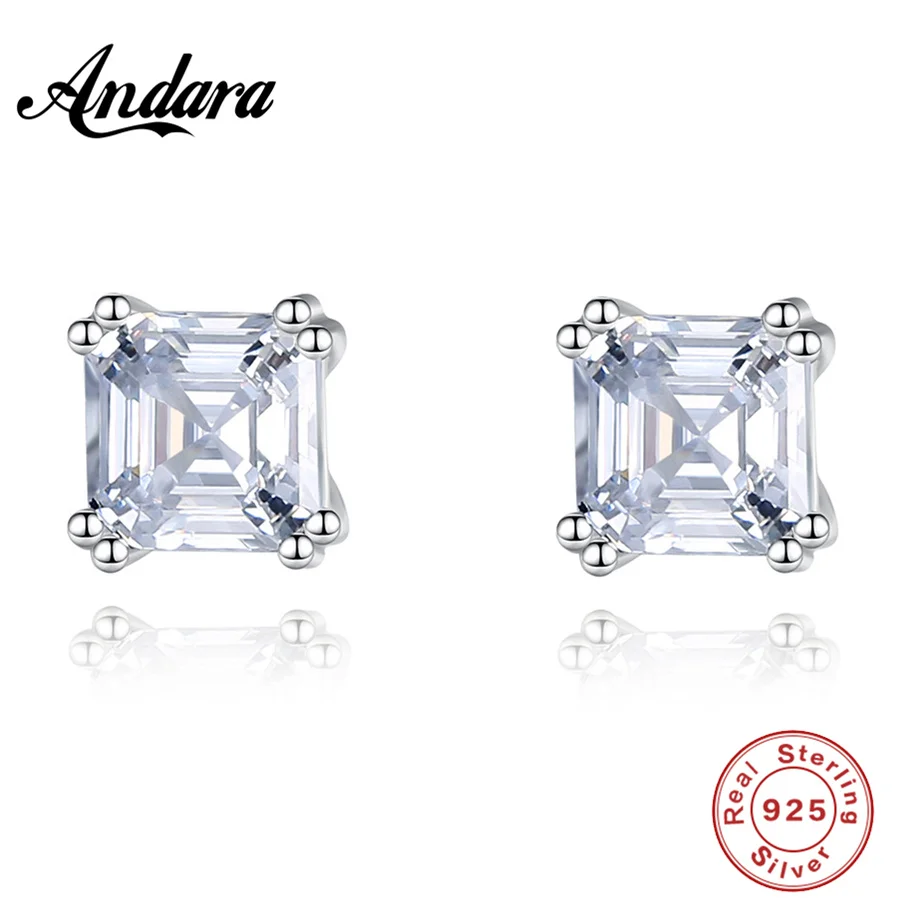 High Jewelry S925 Sterling Silver Stud Earrings Square Prong Set AAA Grade Zircon Crystals For Women's Jewelry Gifts
High Jewelry S925 Sterling Silver Stud Earrings Square Prong Set AAA Grade Zircon Crystals For Women's Jewelry Gifts
