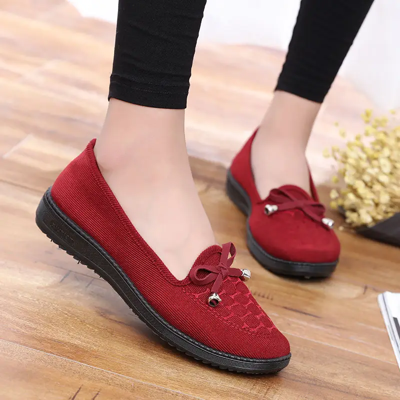 

Cresfimix Zapatos Dama Women Fashion Light Weight Slip on Loafers Lady Casual Anti Skid Wine Red Comfort Summer Shoes B6330cb