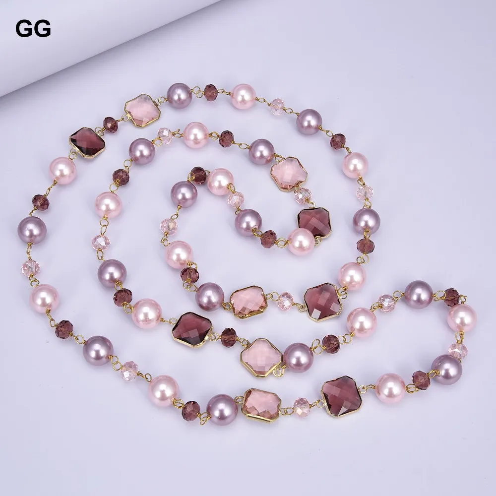 Фото Длинное ожерелье GG Jewelry 48 дюймов разные цвета Морская ракушка - купить