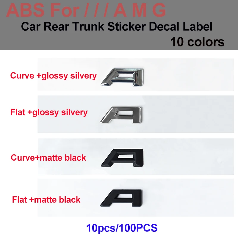 10PCS 100PCS ABS Letter Car Emblem Rear Trunk Sticker Boot Decal For for AMG Car Styling Black/Silvery/Red
10PCS 100PCS ABS Letter Car Emblem Rear Trunk Sticker Boot Decal For for AMG Car Styling Black/Silvery/Red