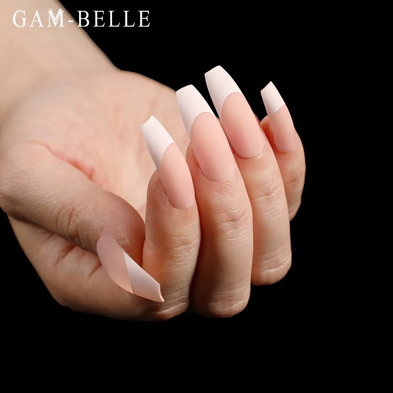 GAM-BELLE Detachable Long Ballerina Fake Nails French White Tips Full Artificial Press On Nails Decoration DIY Manicure Tool
GAM-BELLE Detachable Long Ballerina Fake Nails French White Tips Full Artificial Press On Nails Decoration DIY Manicure Tool