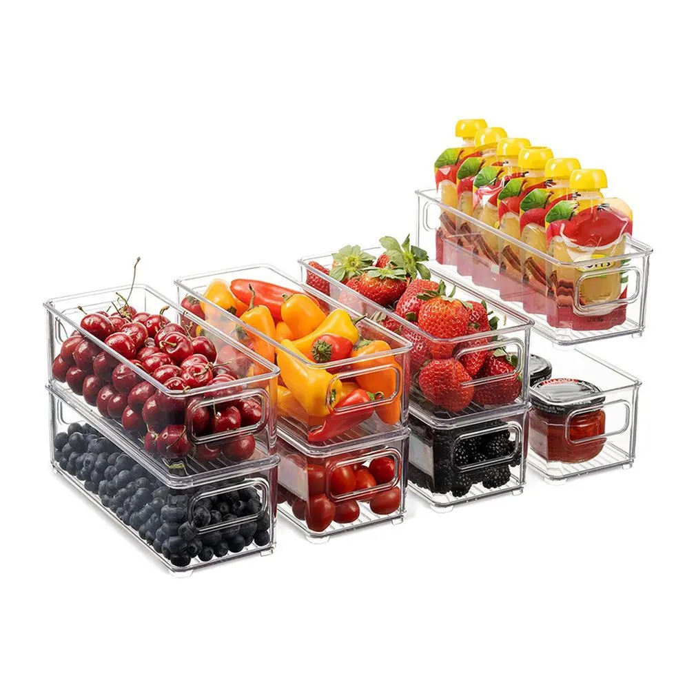 1pc Refrigerator Organizer Bins Stackable Fridge Food Storage Box with Handle Clear Plastic Pantry Food Freezer Organizer Tool
1pc Refrigerator Organizer Bins Stackable Fridge Food Storage Box with Handle Clear Plastic Pantry Food Freezer Organizer Tool