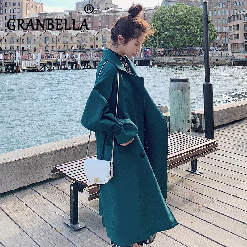 Loose Long Autumn Coat New Fashion Waist Belt Double Breasted Trench Coats All Mach Solid Color Women's Windbreakers
Loose Long Autumn Coat New Fashion Waist Belt Double Breasted Trench Coats All Mach Solid Color Women's Windbreakers
