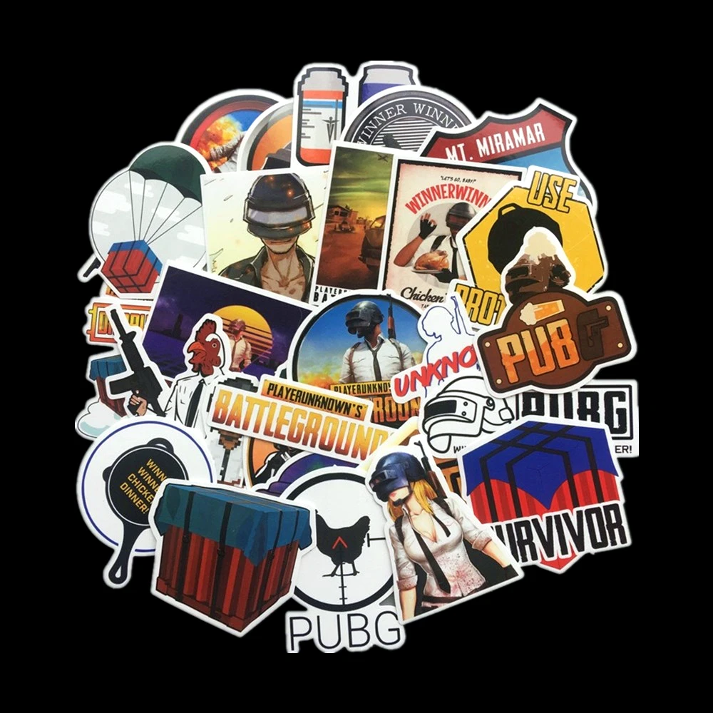29 шт./лот Playerunknows PUBG игровые наклейки для автомобиля ноутбука багажа компьютера