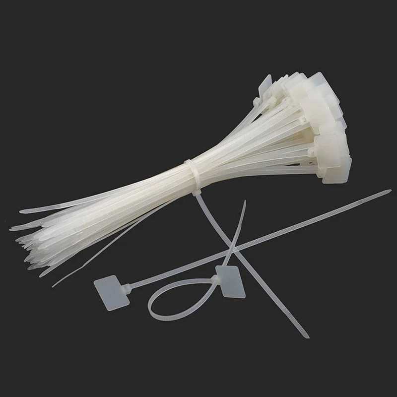 100PCS Muti-purpose White Nylon Ties Self-Locking Label Cable Ties Waterproof Mark Zip Ties Fixation Reticle Wiring Accessories
100PCS Muti-purpose White Nylon Ties Self-Locking Label Cable Ties Waterproof Mark Zip Ties Fixation Reticle Wiring Accessories