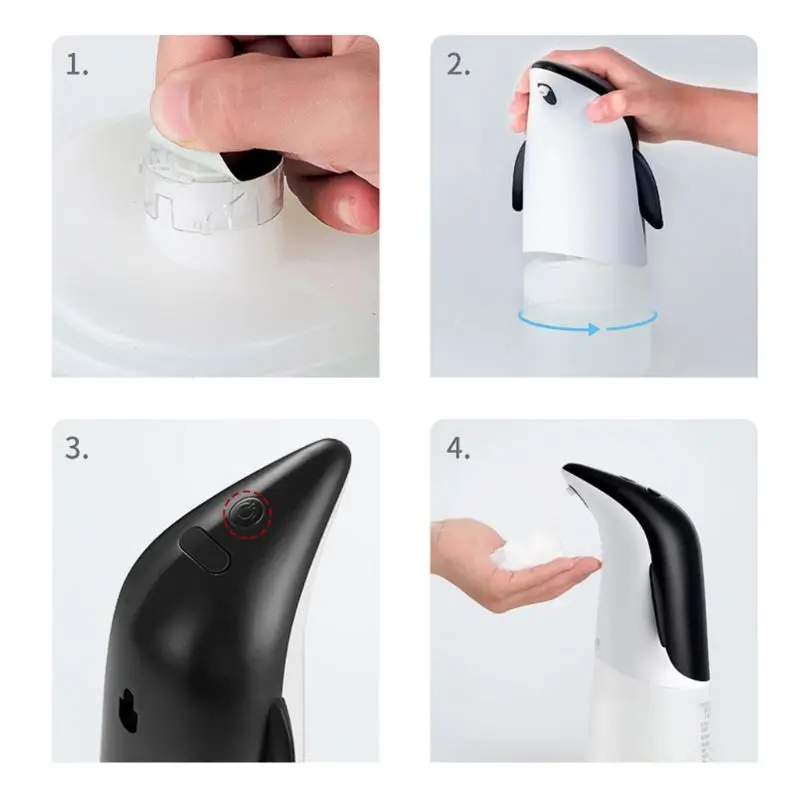 HX5F Cute Penguin Pattern Soap Dispenser Touchless Automatic Foaming Device Infrared Motion Sensor for Home Kitchen Bathroom
HX5F Cute Penguin Pattern Soap Dispenser Touchless Automatic Foaming Device Infrared Motion Sensor for Home Kitchen Bathroom