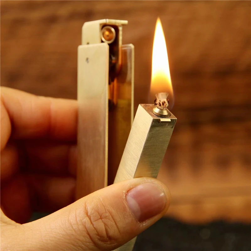 New Special-shaped Slender Handmade Brass Retro Gasoline Lighter Push Ejection Ignition Gift for Men Gadgets for Men
New Special-shaped Slender Handmade Brass Retro Gasoline Lighter Push Ejection Ignition Gift for Men Gadgets for Men