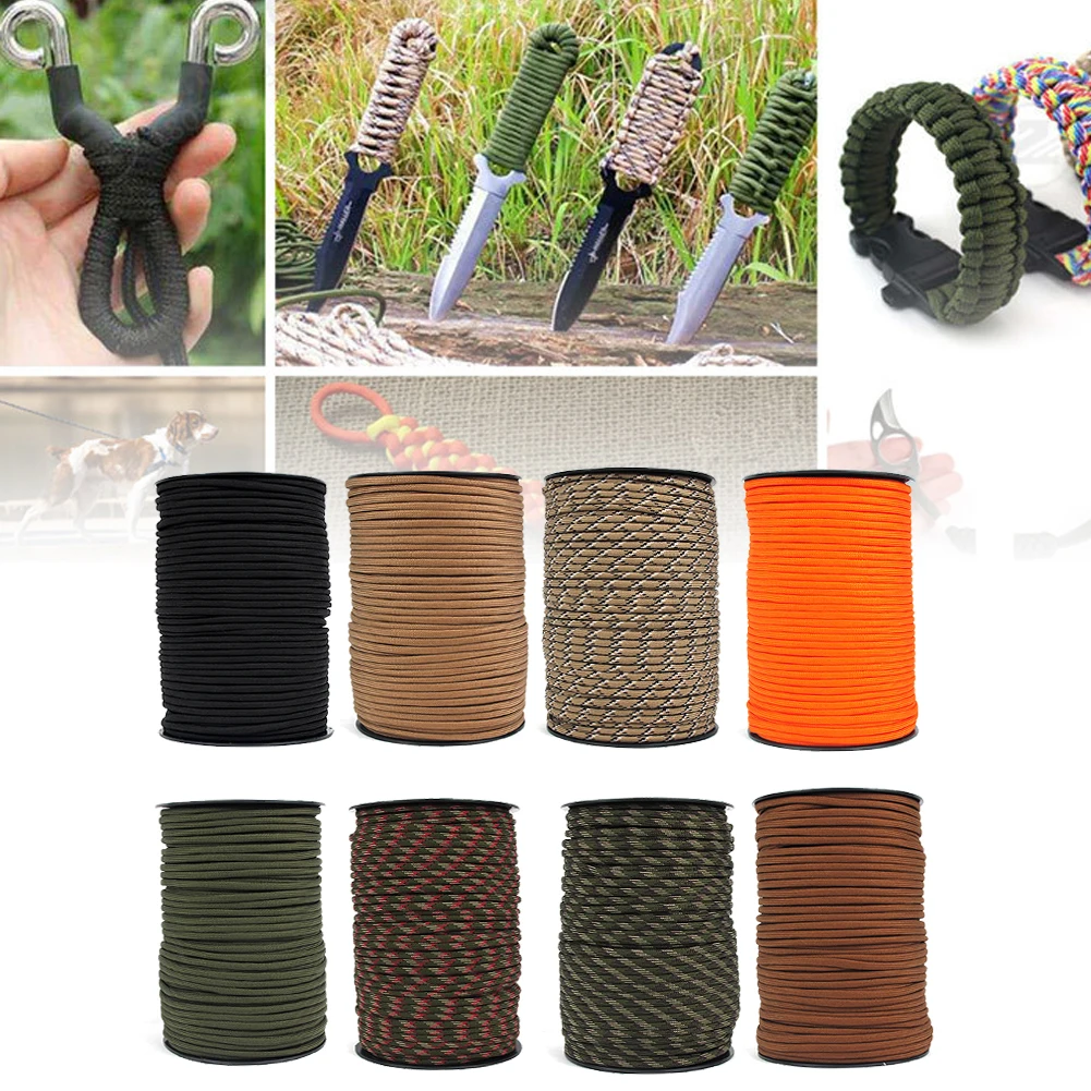 100M 550 Military Standard 9-Core Paracord Rope 4mm Outdoor Parachute Cord Camping Survival Umbrella Tent Lanyard Strap Bundle
100M 550 Military Standard 9-Core Paracord Rope 4mm Outdoor Parachute Cord Camping Survival Umbrella Tent Lanyard Strap Bundle