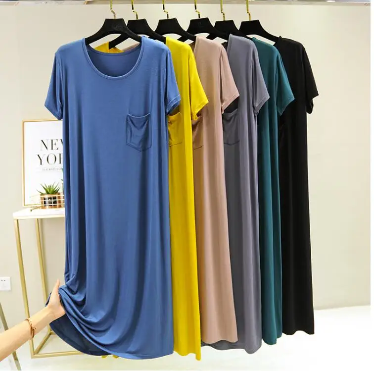 Sexy Women Dress Summer 2020 Solid Casual Short Sleeve T-shirt Dress For Women Long Dress Free Shipping Lady Dresses With Pocket
Sexy Women Dress Summer 2020 Solid Casual Short Sleeve T-shirt Dress For Women Long Dress Free Shipping Lady Dresses With Pocket