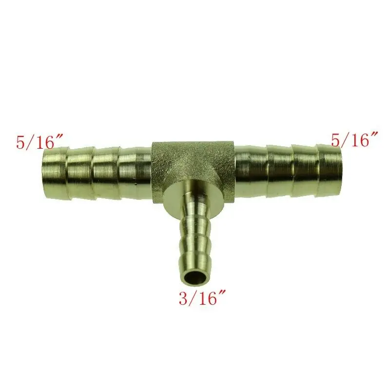 Латунный шланг хвост тройник штуцер соединитель 5/16 "x 5/16" x 3/16" 
Латунный шланг хвост тройник штуцер соединитель 5/16 "x 5/16" x 3/16"