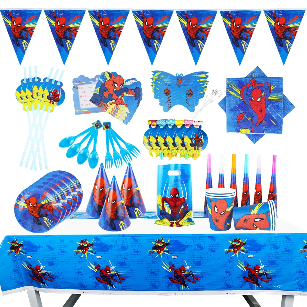 Spiderman Theme Party Supplies Disposable Tableware Birthday Balloon Decorations Paper Plates Cups Napkins Straws Boys Toys
Spiderman Theme Party Supplies Disposable Tableware Birthday Balloon Decorations Paper Plates Cups Napkins Straws Boys Toys