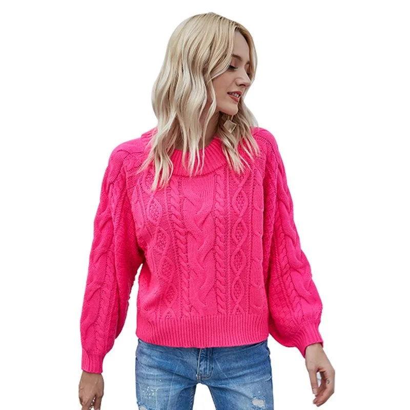 2020 Women Autumn Winter Women Sweaters Pullovers O-neck Casual Office Lady Soft Slim Solid Full Women Tops Knitwear Female