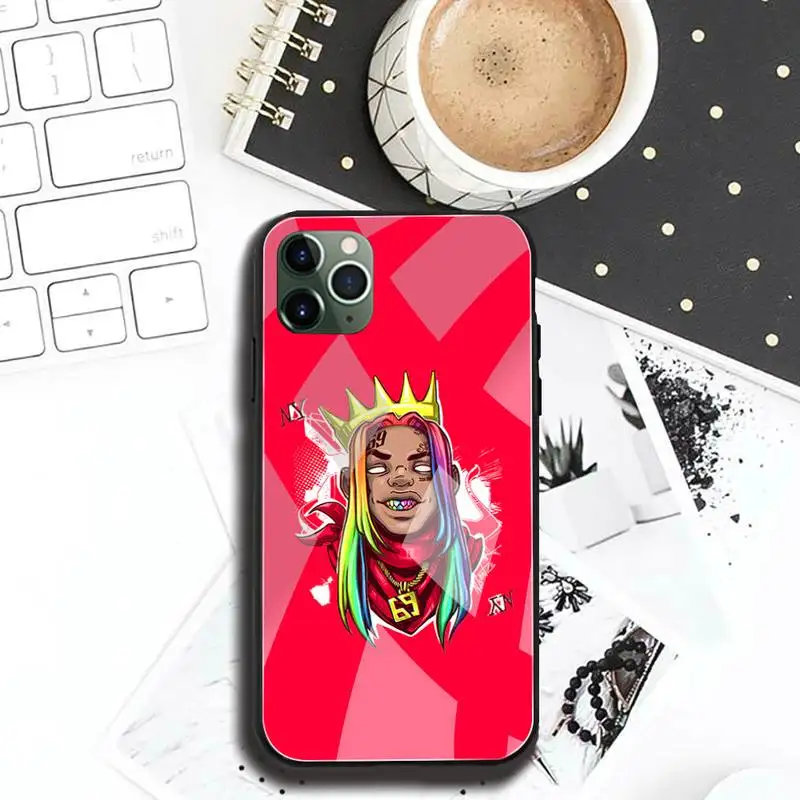 Чехол Rapper 6ix9ine для телефона с закаленным стеклом iPhone 11 Pro XR XS MAX 8X7 6S 6 Plus SE 2020 |