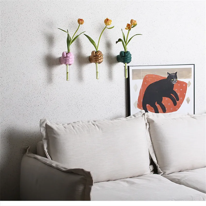 Nordic Wall Hanging FlowerPot Creative Indoor Living Room Wall Hold In Hand Hydroponic Glass Vases Home Decor Vase A1876
Nordic Wall Hanging FlowerPot Creative Indoor Living Room Wall Hold In Hand Hydroponic Glass Vases Home Decor Vase A1876