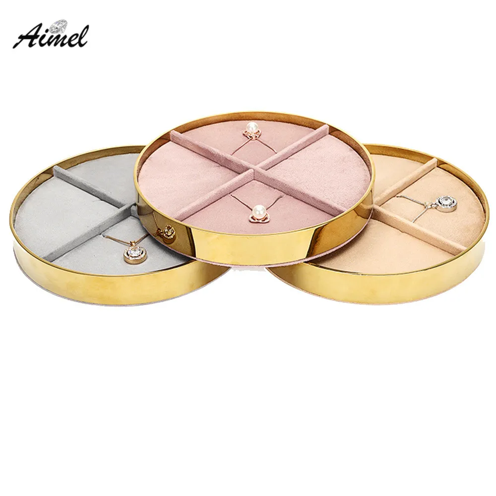 Luxury Round Metal Necklace Jewelry Display Tray Portable Pendant Earring Jewelry Organizer Storage Tray Showcase
Luxury Round Metal Necklace Jewelry Display Tray Portable Pendant Earring Jewelry Organizer Storage Tray Showcase
