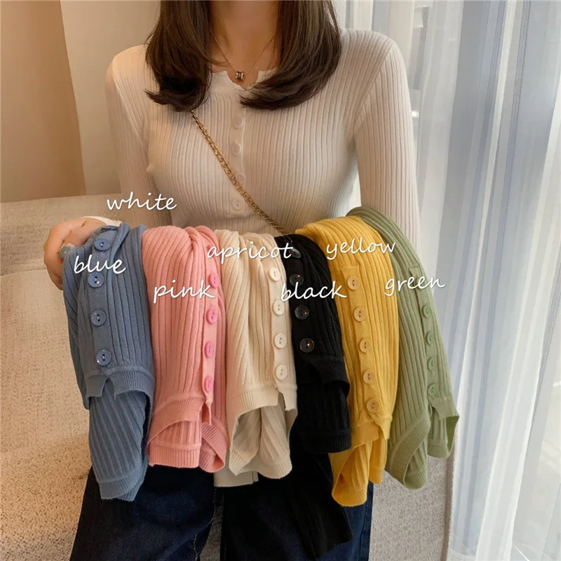 10Colors Knitted Sweaters Cardigan Women Short Spring Solid Stylish Slim Korean O-Neck Knitwears Femme Tops Chandails Ropa Mujer
10Colors Knitted Sweaters Cardigan Women Short Spring Solid Stylish Slim Korean O-Neck Knitwears Femme Tops Chandails Ropa Mujer
