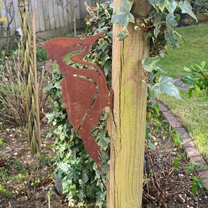 P15D Elegant Garden Stake Design Pileated Bird Rusty Metal Silhouette Tree Decoration Vintage Insert Outdoor Lawn Yard Decor
P15D Elegant Garden Stake Design Pileated Bird Rusty Metal Silhouette Tree Decoration Vintage Insert Outdoor Lawn Yard Decor