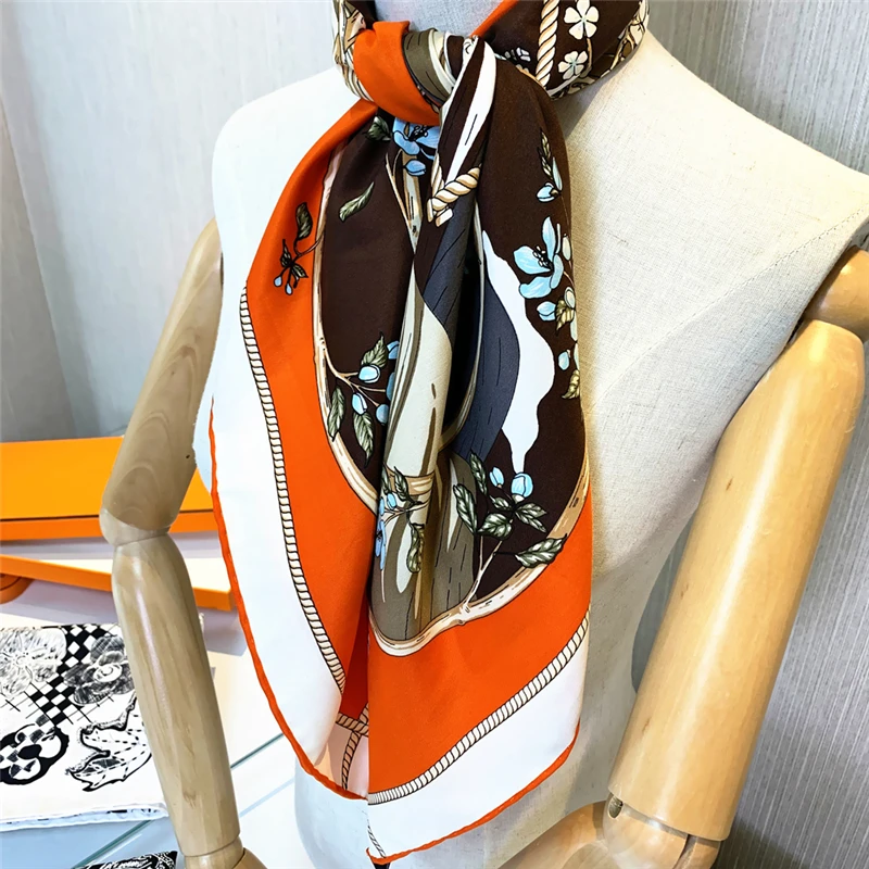 90cm Luxury Landscape plants Brand Scarf Women Head Scarves Handmade Curled Twill Silk Square Hijab Scarf sunscreen ShawlBandana
90cm Luxury Landscape plants Brand Scarf Women Head Scarves Handmade Curled Twill Silk Square Hijab Scarf sunscreen ShawlBandana