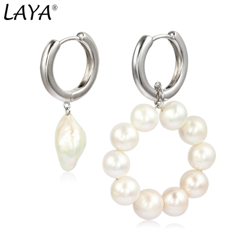Laya Real 925 Sterling Silver Unsymmetrical Pendientes Llamativos Natural Baroque Pearl Earrings For Women Punk Fine Jewelry
Laya Real 925 Sterling Silver Unsymmetrical Pendientes Llamativos Natural Baroque Pearl Earrings For Women Punk Fine Jewelry