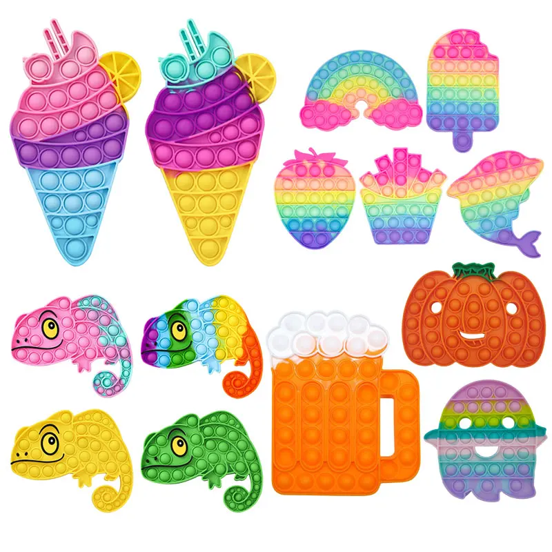 New Ice Cream Push Bubble Finger Toys Antistress Silicone Stress Reliever Squeeze Toys for Adults Children Decompression Toys
New Ice Cream Push Bubble Finger Toys Antistress Silicone Stress Reliever Squeeze Toys for Adults Children Decompression Toys
