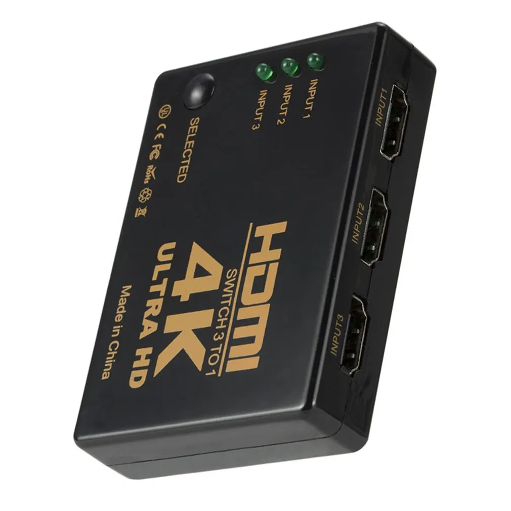 4K*2K 3x1 HDMI Switch Splitter 3 In 1 out HDTV Audio Video Converter Adapter with Remote Control for XBOX360 DVD PS3 Projector |