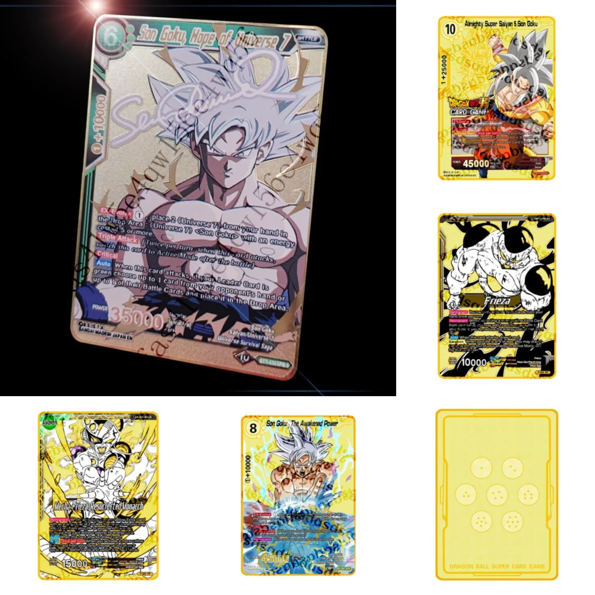Dragon Ball Super Metal Card Golden Card Goku Frieza Signature Battle Card American Version Replica Gilded Game Collection Cards
Dragon Ball Super Metal Card Golden Card Goku Frieza Signature Battle Card American Version Replica Gilded Game Collection Cards