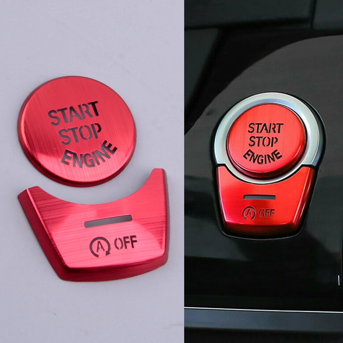 2Pcs Engine Start Stop & OFF Push Button Frame Cover Trim Car Red Fit For BMW 5 6 7 Series F10 F11 F06 F01 2012 2013 2014 2015 
2Pcs Engine Start Stop & OFF Push Button Frame Cover Trim Car Red Fit For BMW 5 6 7 Series F10 F11 F06 F01 2012 2013 2014 2015
