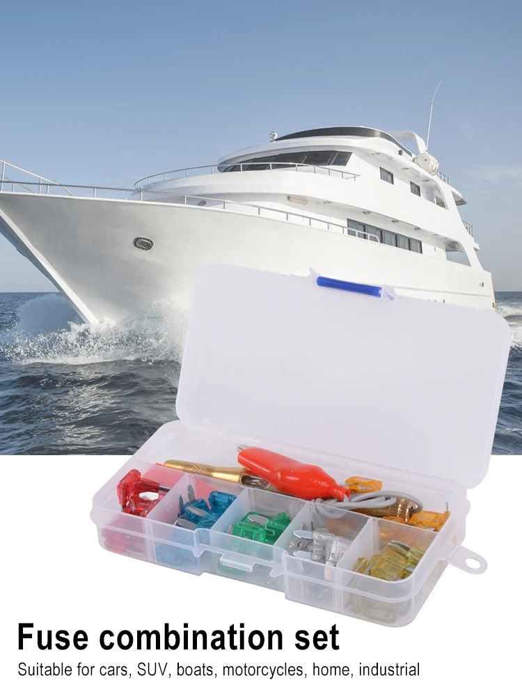 60pcs Fuse Assortment Kit 5/10/15/20/25/30A Mini Blade Fuse Set With Test Pen For Cars SUV Boats Motorcycles Replacement Parts
60pcs Fuse Assortment Kit 5/10/15/20/25/30A Mini Blade Fuse Set With Test Pen For Cars SUV Boats Motorcycles Replacement Parts