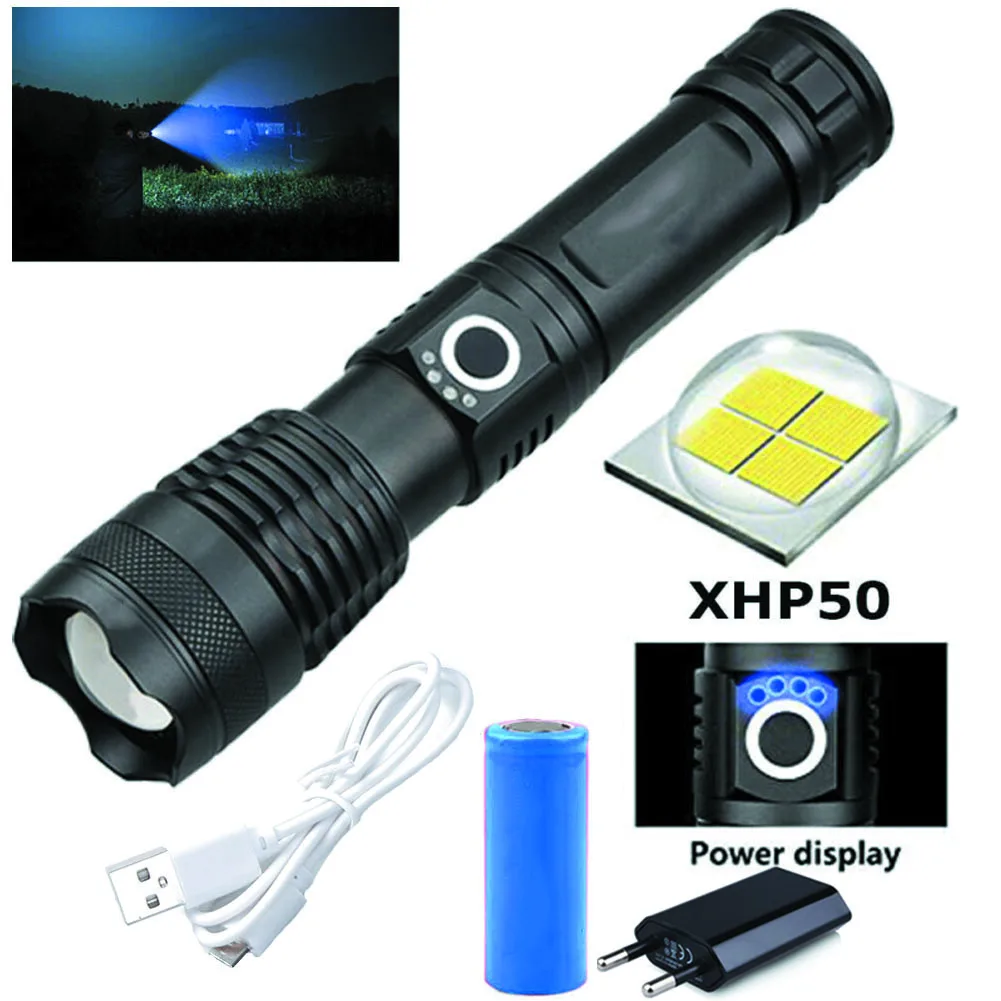 Новый 1000 люмен XHP50 5 режимов светодиодный USB Перезаряжаемый 18650 26650 черный фонарик мощный
Новый 1000 люмен XHP50 5 режимов светодиодный USB Перезаряжаемый 18650 26650 черный фонарик мощный