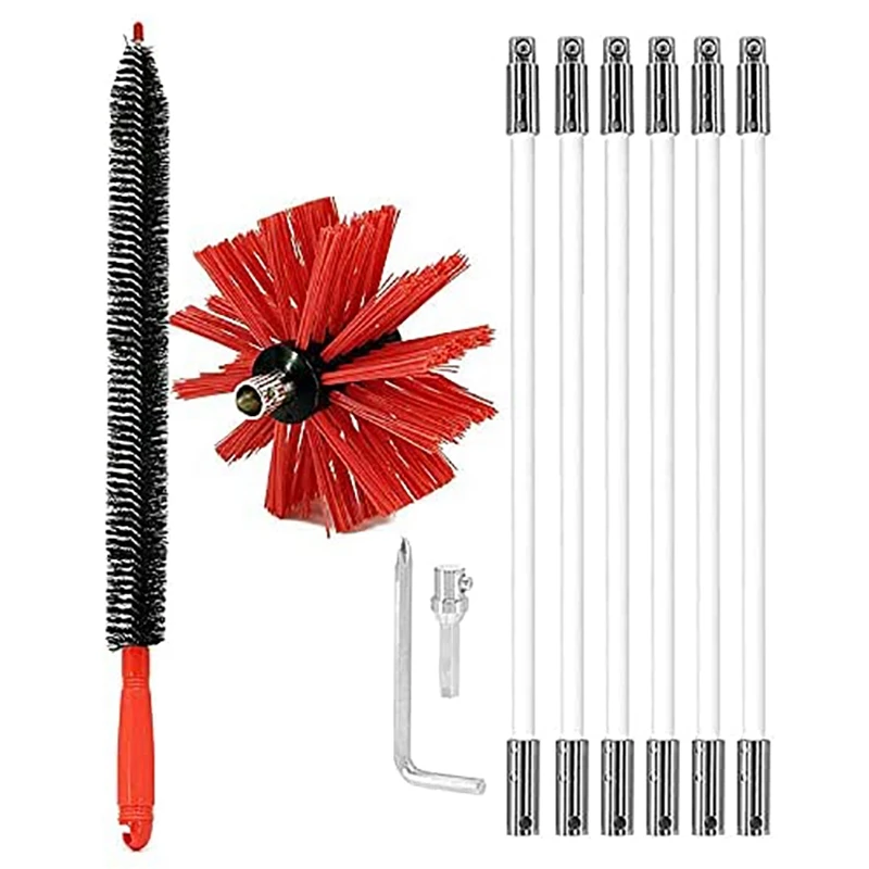 Dry Vent Cleaning Brush Kit, Lint Remover for Dryer Duct -Fireplace Chimney Cleaning Brush with Long Flexible Rods
Dry Vent Cleaning Brush Kit, Lint Remover for Dryer Duct -Fireplace Chimney Cleaning Brush with Long Flexible Rods