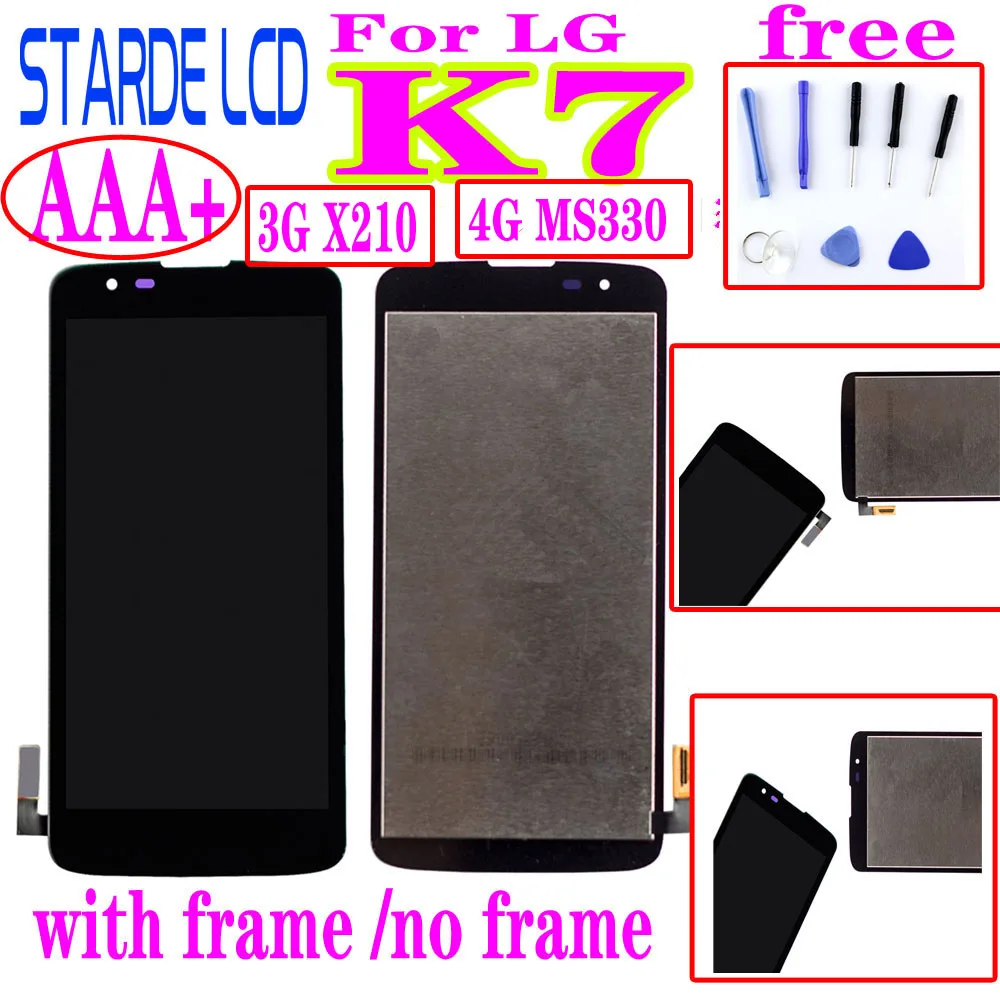 AAA + для LG K7 3G X210 ЖК дисплей Дисплей кодирующий преобразователь сенсорного экрана