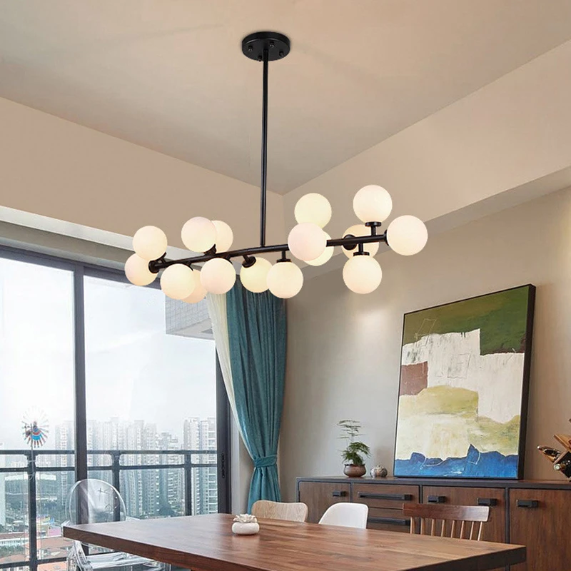 Modern Chandelier Glass Ball Long Shape Creative Art Nordic Light Luxury Decor Home HangLamps For Kitchen Restaurant Dining Room
Modern Chandelier Glass Ball Long Shape Creative Art Nordic Light Luxury Decor Home HangLamps For Kitchen Restaurant Dining Room