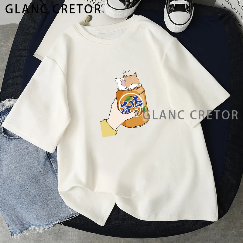 Harajuku Tops Vogue Female T-shirt Cute Cartoon Clothes Japanese Shiba Inu Print Women T Shirts Summer Casual Short Sleeve Shirt
Harajuku Tops Vogue Female T-shirt Cute Cartoon Clothes Japanese Shiba Inu Print Women T Shirts Summer Casual Short Sleeve Shirt