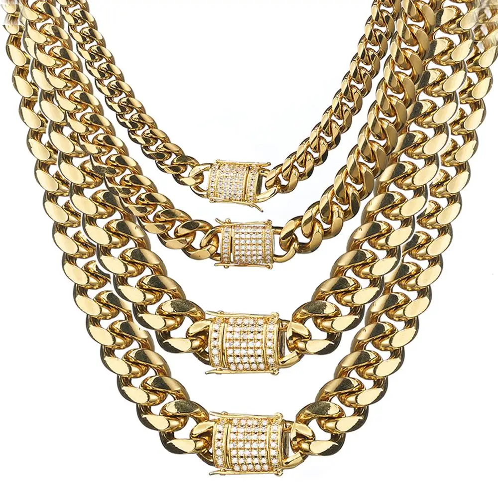 8/10/12/14/16/18MM Wide Men Silver Color Gold Color Stainless Steel Curb Cuban Link Chain Men Wristband Necklace Bracelet 7-40"
8/10/12/14/16/18MM Wide Men Silver Color Gold Color Stainless Steel Curb Cuban Link Chain Men Wristband Necklace Bracelet 7-40"