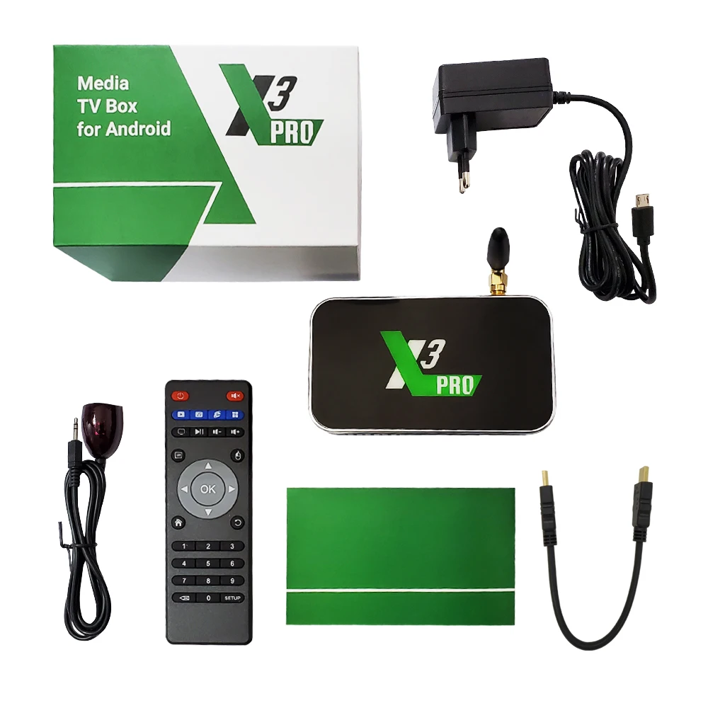 X3 PLUS Smart TV Box Android 9.0 2/4GB RAM 16/32/64GB ROM Amlogic S905X3 2.4G/5G Dual WiFi 1000M 4K HD Media Player Set Top Box
X3 PLUS Smart TV Box Android 9.0 2/4GB RAM 16/32/64GB ROM Amlogic S905X3 2.4G/5G Dual WiFi 1000M 4K HD Media Player Set Top Box
