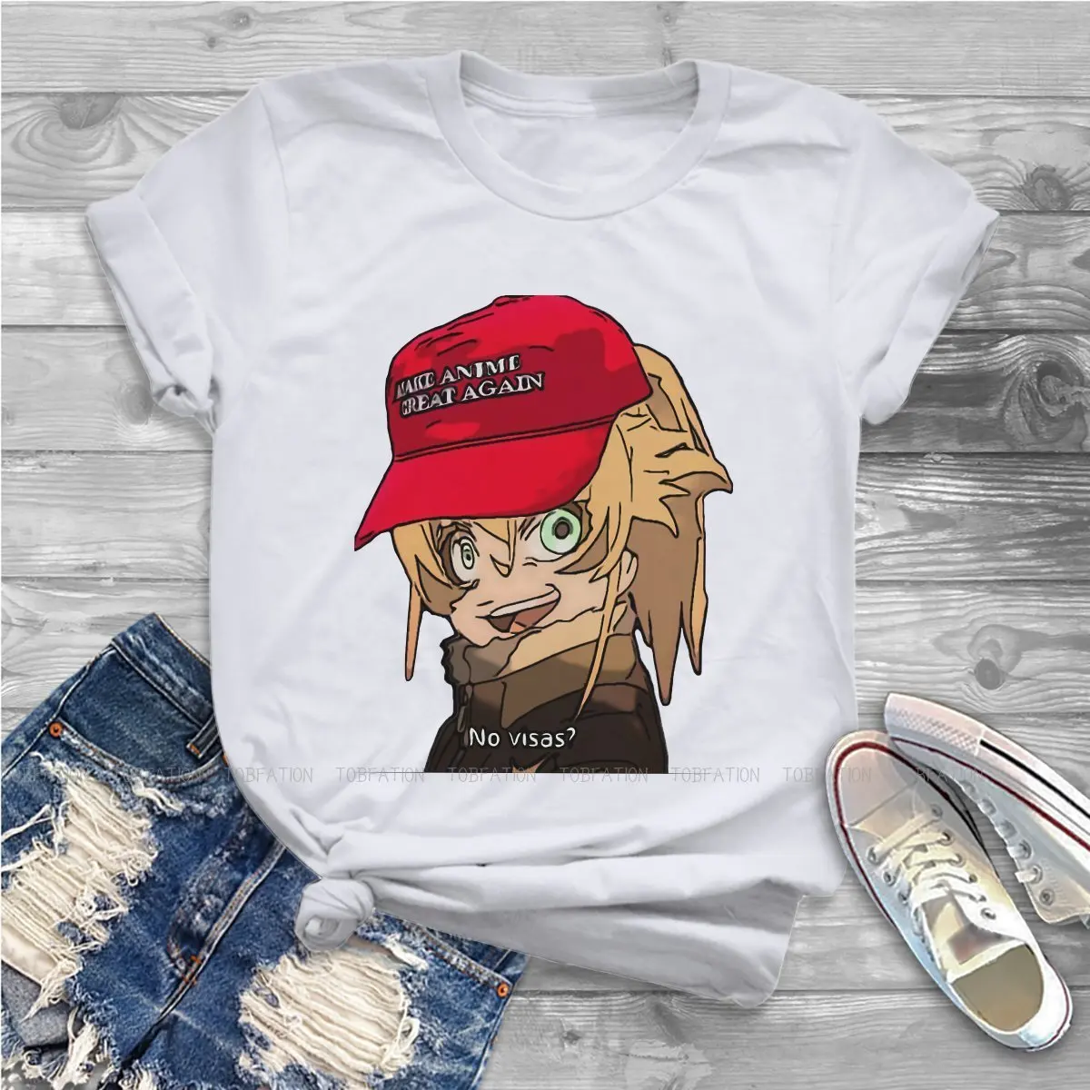 the Visa Question Women Clothing The Saga of Tanya the Evil Graphic Print Female Tshirts Loose Tops Tee Kawaii Girls Streetwear
the Visa Question Women Clothing The Saga of Tanya the Evil Graphic Print Female Tshirts Loose Tops Tee Kawaii Girls Streetwear