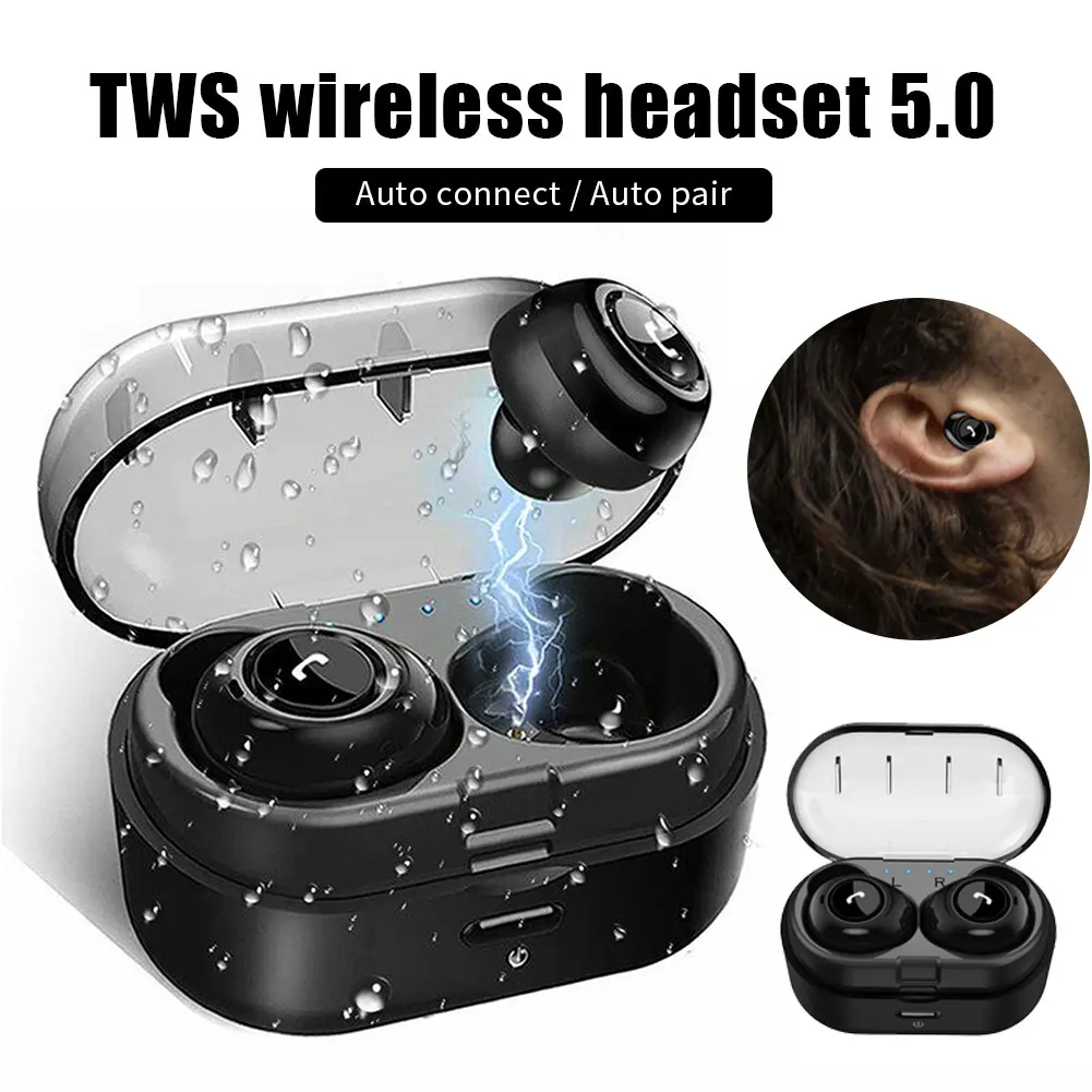 Bluetooth 5.0 TWS Earphones Mini Portable Waterproof Gaming Sports Bluetooth Earphone Stereo Sound Headset With Microphone
Bluetooth 5.0 TWS Earphones Mini Portable Waterproof Gaming Sports Bluetooth Earphone Stereo Sound Headset With Microphone