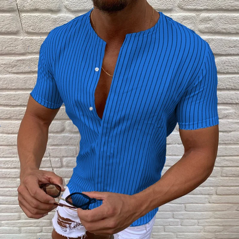 Shirts for Men Stripped Short Sleeve Tops Summer 2021 Mens Fashion Clothing Trends Casual Slim FIt Button Down Top Shirt
Shirts for Men Stripped Short Sleeve Tops Summer 2021 Mens Fashion Clothing Trends Casual Slim FIt Button Down Top Shirt