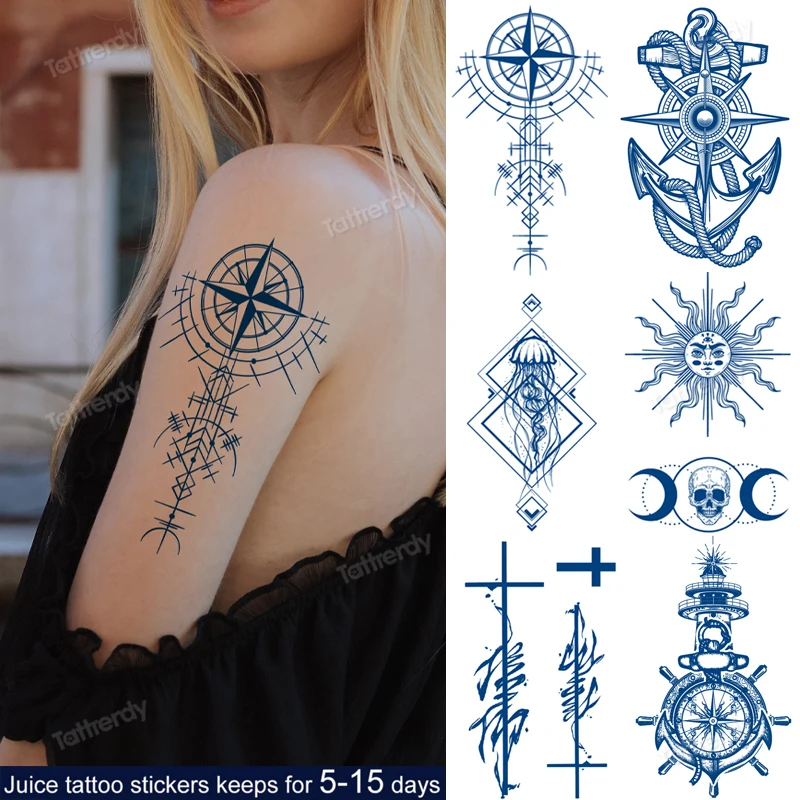 Juice Tattoo Natural Fruit Ink Water Transfer Long Lasting Tattoo Sticker Keep 7-15 Days Waterproof Compass Flowers Tatoo Fake
Juice Tattoo Natural Fruit Ink Water Transfer Long Lasting Tattoo Sticker Keep 7-15 Days Waterproof Compass Flowers Tatoo Fake