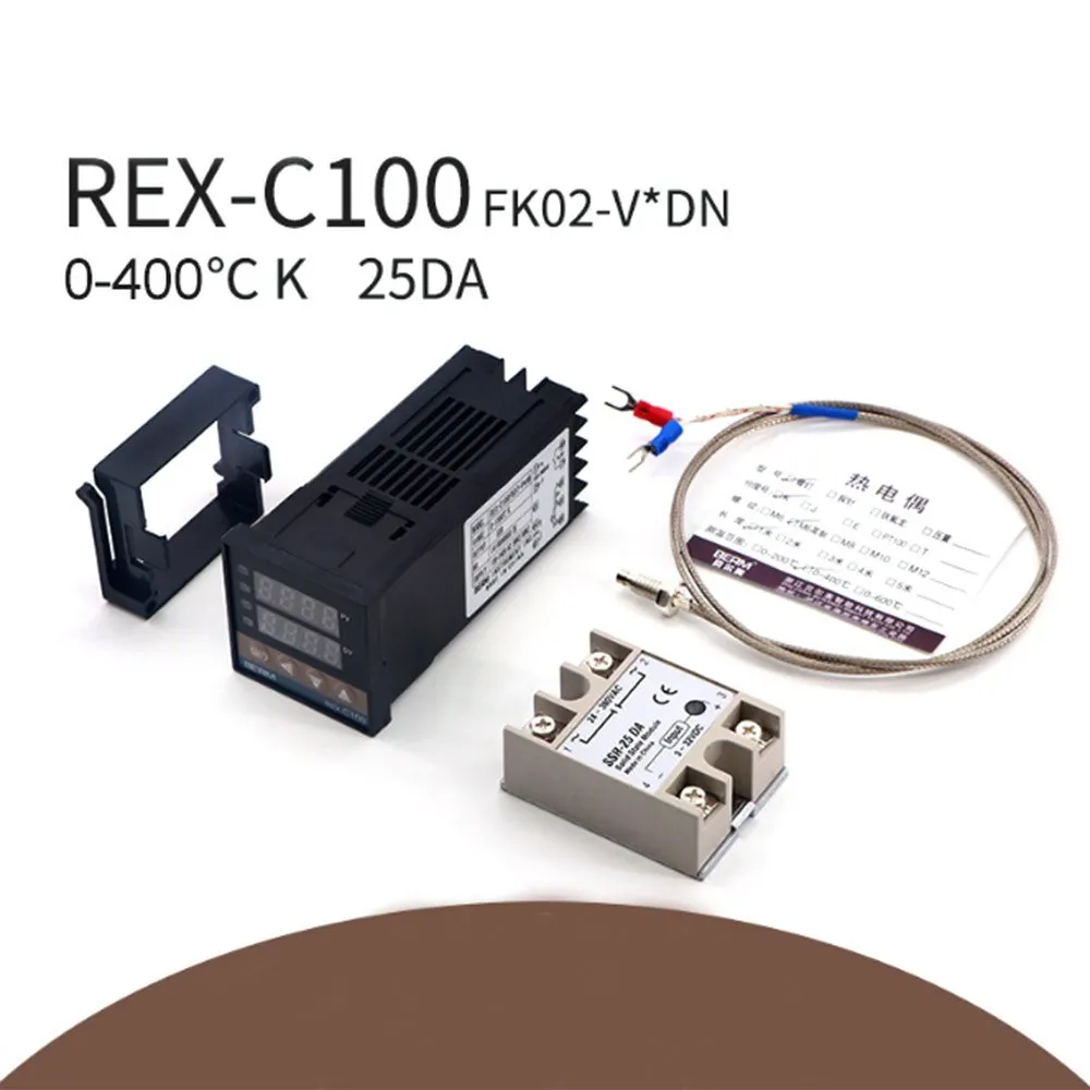 REX-C100FK02-V*DN Intelligent Temperature Controller SSR Output + SSR-25 DA +M6 1M Cable 3Pcs Set
REX-C100FK02-V*DN Intelligent Temperature Controller SSR Output + SSR-25 DA +M6 1M Cable 3Pcs Set