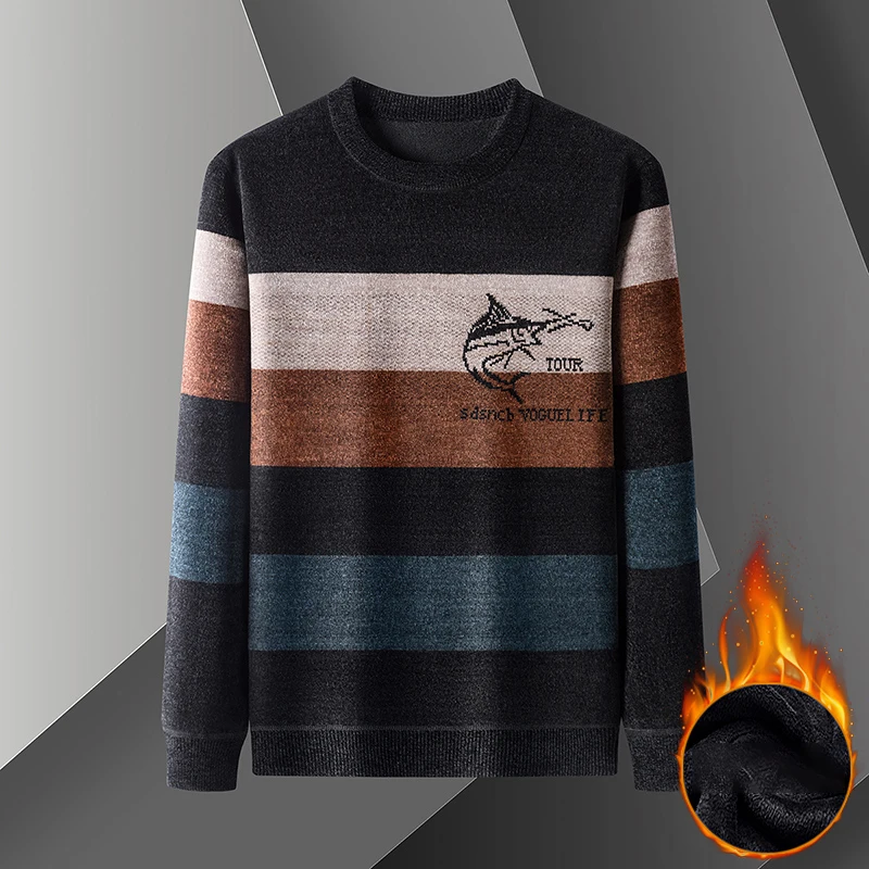 Brand Knitted Sweater Men Fashion Casual Slim Fleece Warm Winter Sweater O-Neck Embroidery Full Pullover Men Clothing
Brand Knitted Sweater Men Fashion Casual Slim Fleece Warm Winter Sweater O-Neck Embroidery Full Pullover Men Clothing