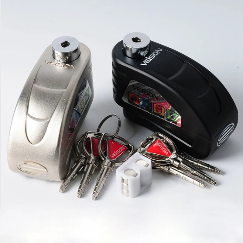 Veison Motorcycle Disc Lock Waterproof Alarm Lock Bicycle Bike Disc Lock Warning Security Anti Theft Brake Rotor Padlock
Veison Motorcycle Disc Lock Waterproof Alarm Lock Bicycle Bike Disc Lock Warning Security Anti Theft Brake Rotor Padlock