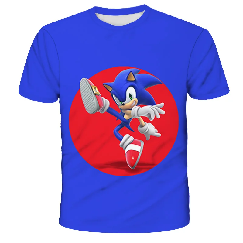 Tshirt Sonic Summer Children's Shirt Male/Girl Short Sleeve Round Neck Printed Top Oversized Harajuku Anime Cartoon Top Special 
Tshirt Sonic Summer Children's Shirt Male/Girl Short Sleeve Round Neck Printed Top Oversized Harajuku Anime Cartoon Top Special