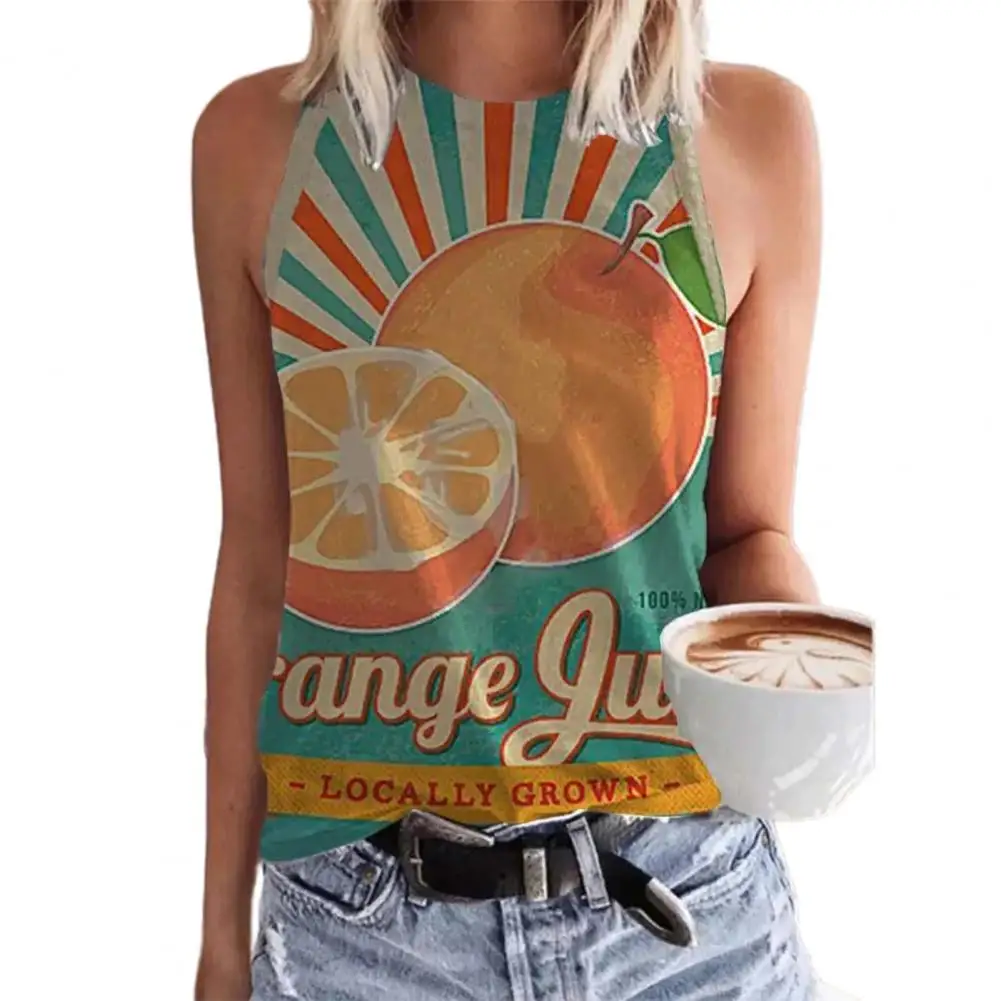 2021 Women Summer Vest Fruit Print Skin-friendly O Neck Sleeveless Slim Vest Tee Shirt Camisole Breathable to wear for Dating
2021 Women Summer Vest Fruit Print Skin-friendly O Neck Sleeveless Slim Vest Tee Shirt Camisole Breathable to wear for Dating