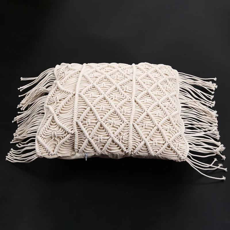 2 Pieces Of Cotton Rope Hand-Knitted Pillow Pillow Woven Decorative Pillow Pillow Hand-Woven Pillowcase (Tassel)
2 Pieces Of Cotton Rope Hand-Knitted Pillow Pillow Woven Decorative Pillow Pillow Hand-Woven Pillowcase (Tassel)